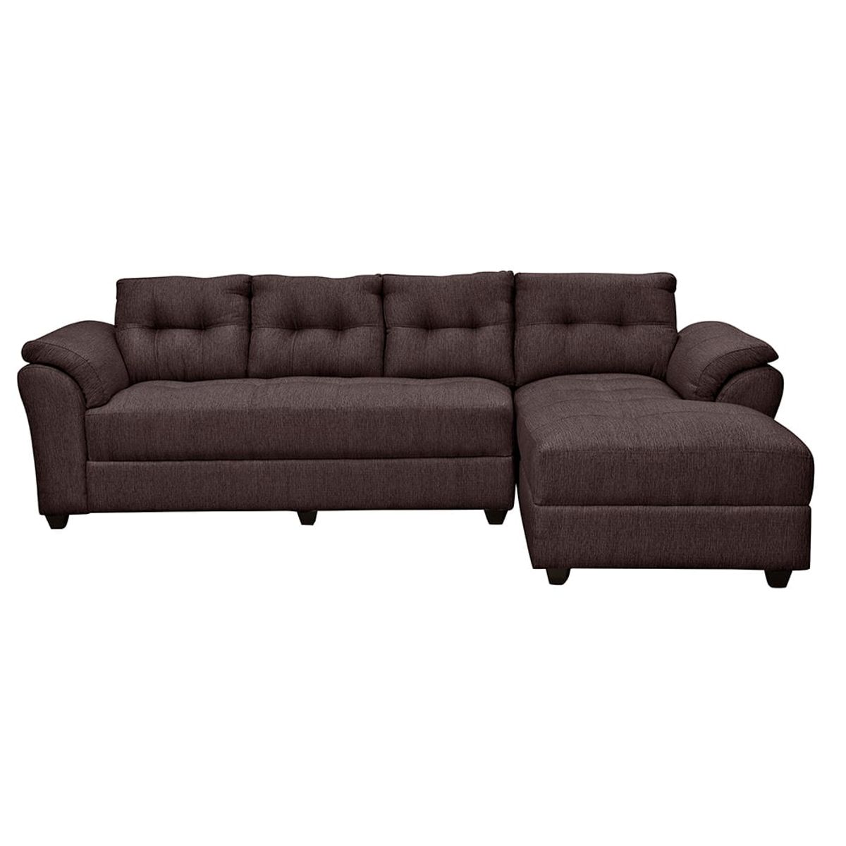 MASEL - Seccional Milan 3c CResortes Derecho tela Chocolate 295x190x100