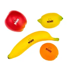 GENERICO - Shakers Frutas Y Vegetales Meinl Nino Percussion Set 4U Manzana Limon Naranja Banana NINOSET100