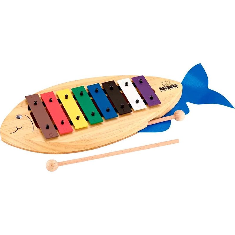 GENERICO - Arquín Meinl Nino Percussion 8 Notas Glockenspiel Con Forma De Pescado Incluye Baquetas Y Cancionero NINO901