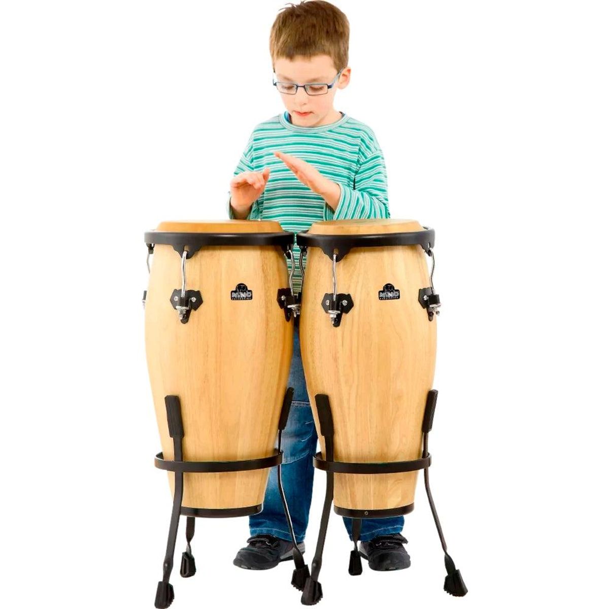 GENERICO - Congas Meinl Nino Percussion 8+9 para Niño Con Atril Individual de Canasto NINO89NT
