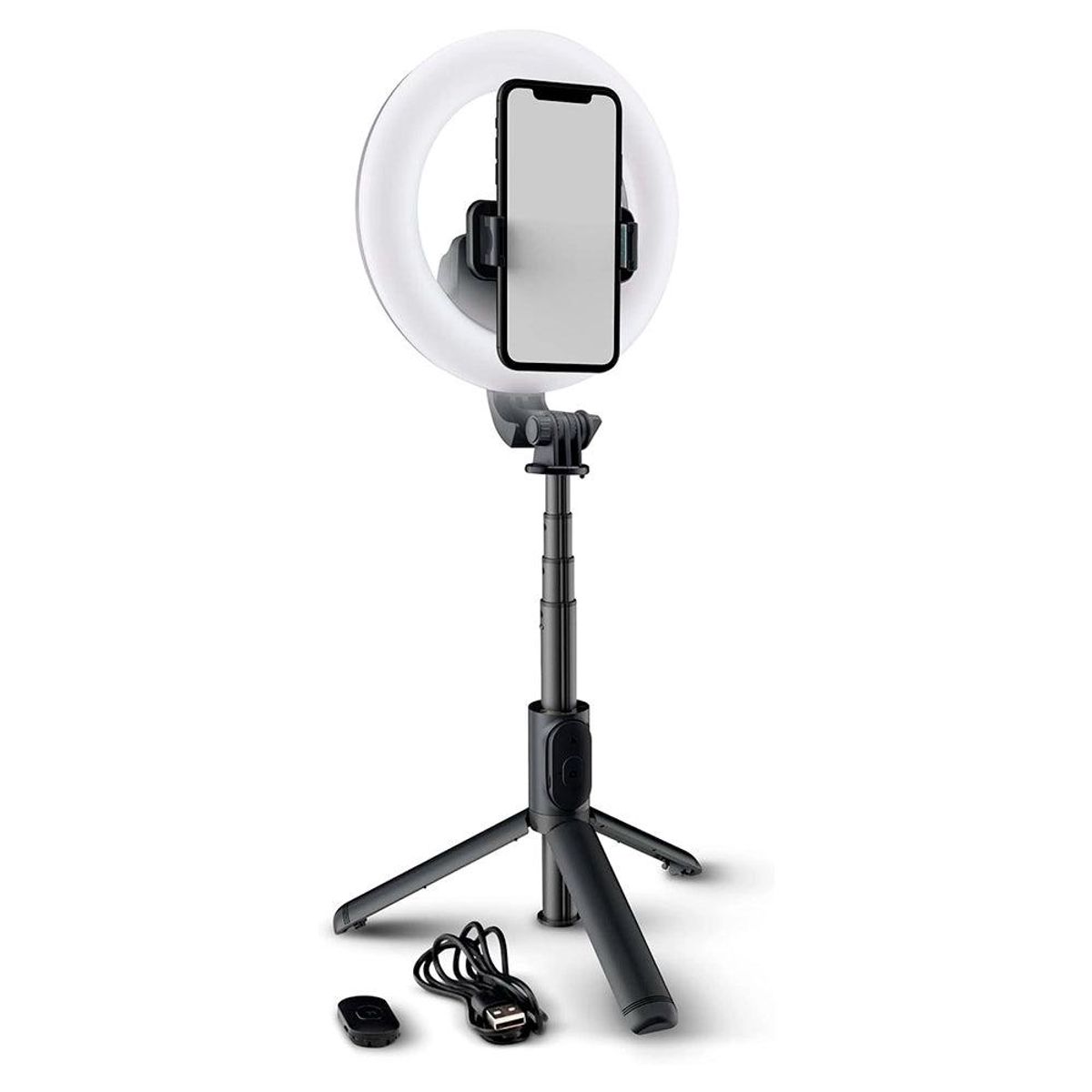 MACKIE - Kit de Luz Anillo Mackie 6 para Streamers 3 Colores+Atril+Ctrl Remoto MRING-6