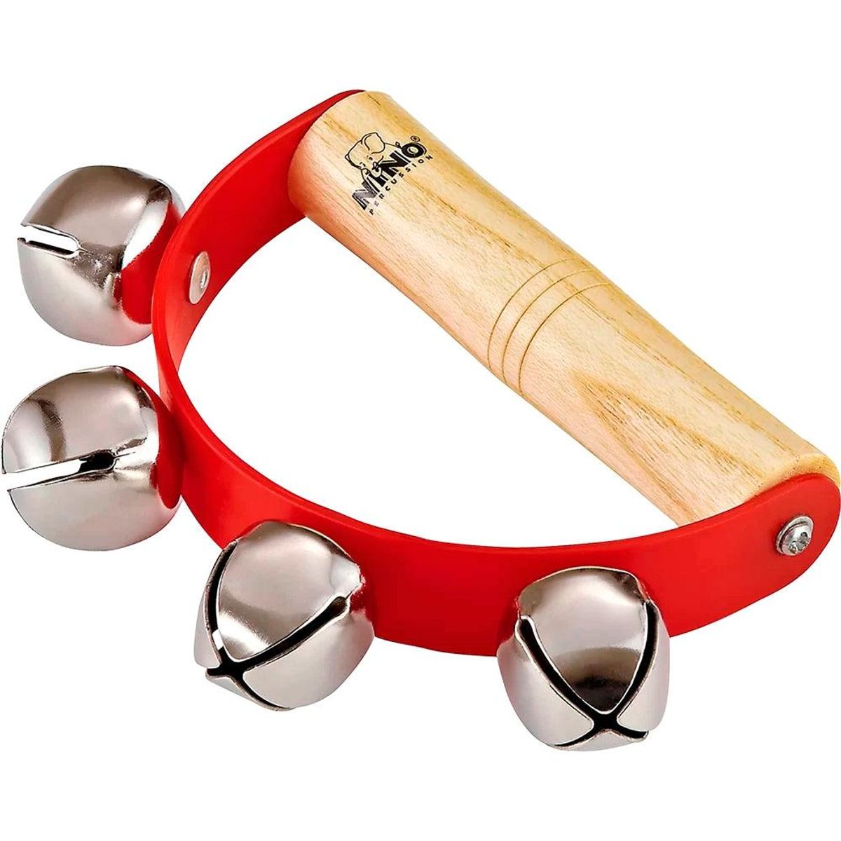 GENERICO - Sonajero De Mano Meinl Nino Percussion Sleight Bell 4 Campanas Rojo NINO962