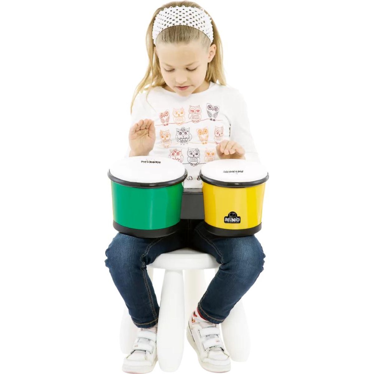 GENERICO - Bongo Meinl Nino Percussion 6 12+ 7 12 Para Niño Abs GreenYellow NINO19GY