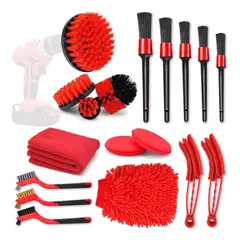 IMPORTCLICK - Kit Limpieza 18 Piezas Automóvil Multiuso Interior Exterior