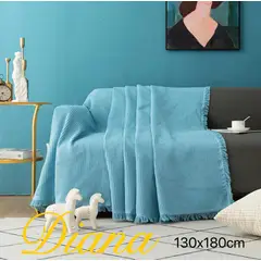 GENERICO - MANTA DECORATIVA 130X180cm AZUL