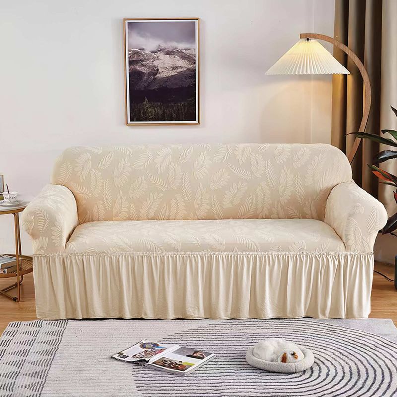 ANGELES DEL HOGAR - Cubre Sillon Turco Con Diseño 3 Cuerpos Beige Claro