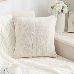 TODOHOGAR SANTIAGO DE CHILE - Cojín chenille retro beige - diseño A