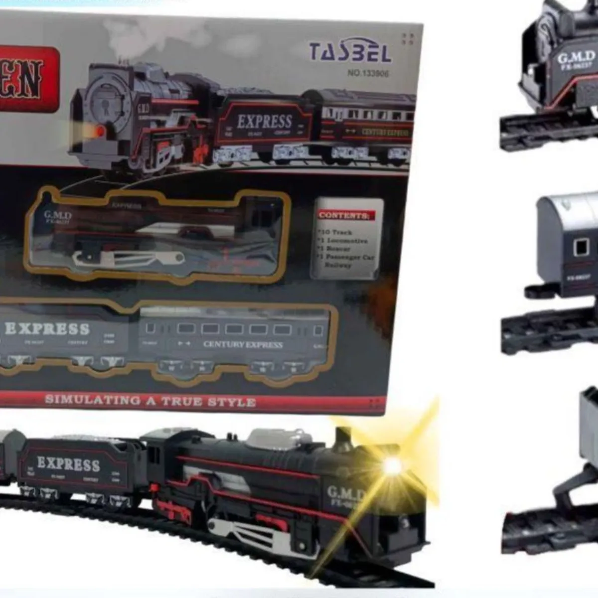 GENERICO - Tren De Navidad Juguete 13 Piezas A Pilas Decorativo