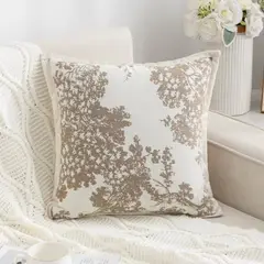 TODOHOGAR SANTIAGO DE CHILE - Cojín chenille retro beige - diseño E