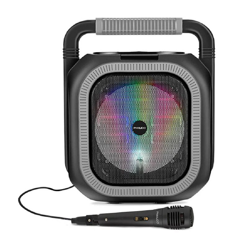 PHILCO - Parlante de Karaoke Philco 765, 6.5 TWS, Luces RGB, Gris