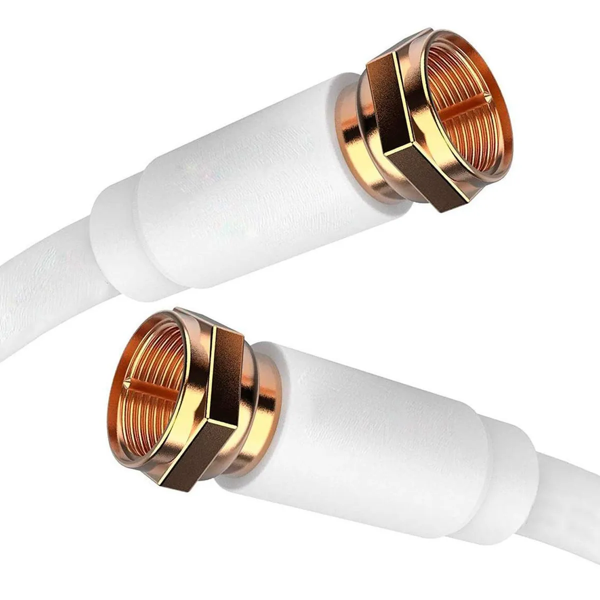 GEN - Cable Coaxial Tv Cable Vhs Dvd Led Lcd Dvr Decodificador - Blanco
