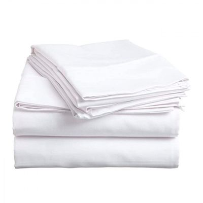 Imagen 2 del producto Juego De Sabana 144 hilos (Queen) Excelente Calidad - Blanco - 2 plazas