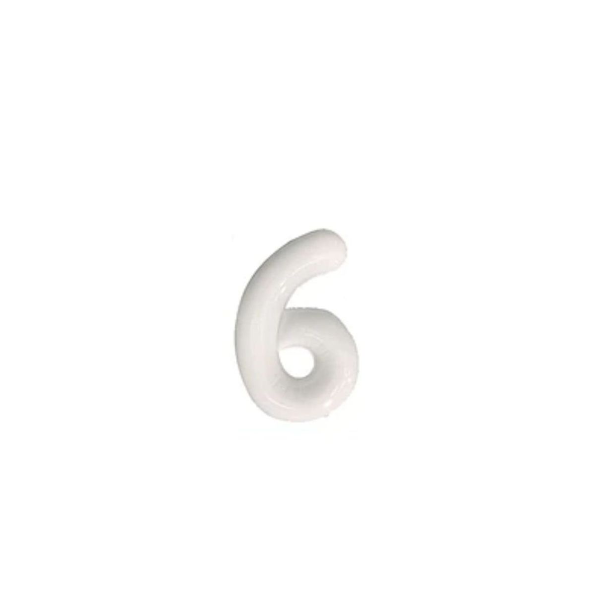 GENERICO - Globo Numero 6 Blanco 34 pulgadas