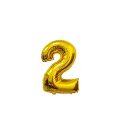 GENERICO - Globo Numero 2 Dorado 40 pulgadas