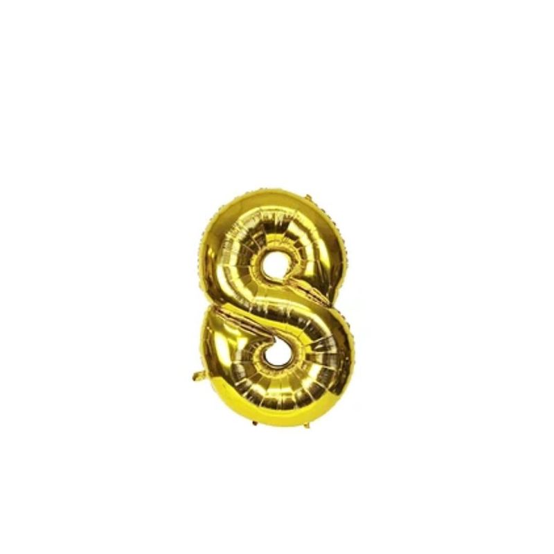 GENERICO - Globo Numero 8 Dorado 40 pulgadas