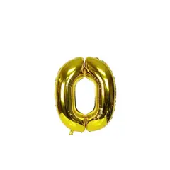 GENERICO - Globo Numero 0 Dorado 40 pulgadas