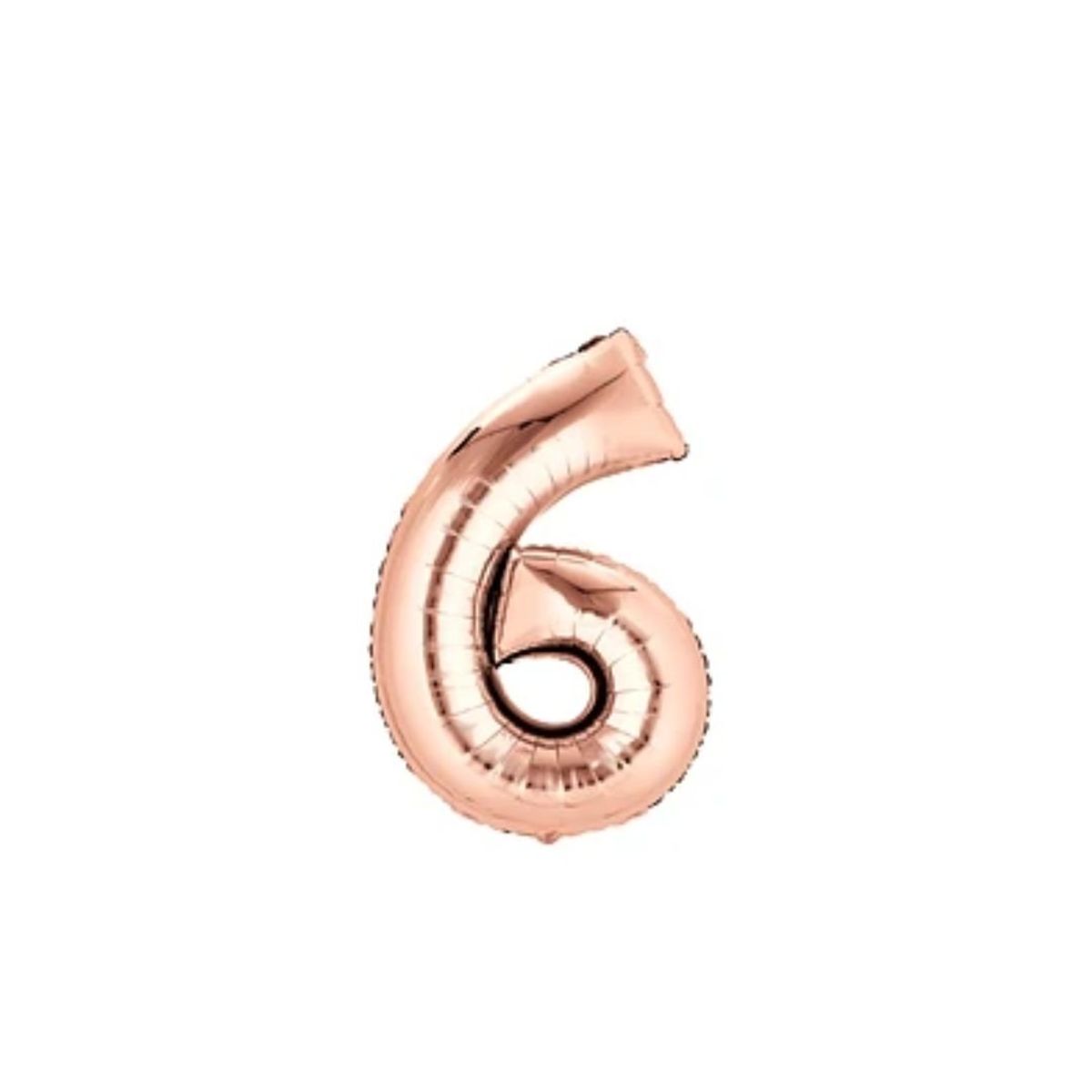 GENERICO - Globo Numero 6 Oro Rosado 40 pulgadas