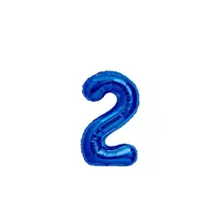 GENERICO - Globo Numero 2 Azul 40 pulgadas