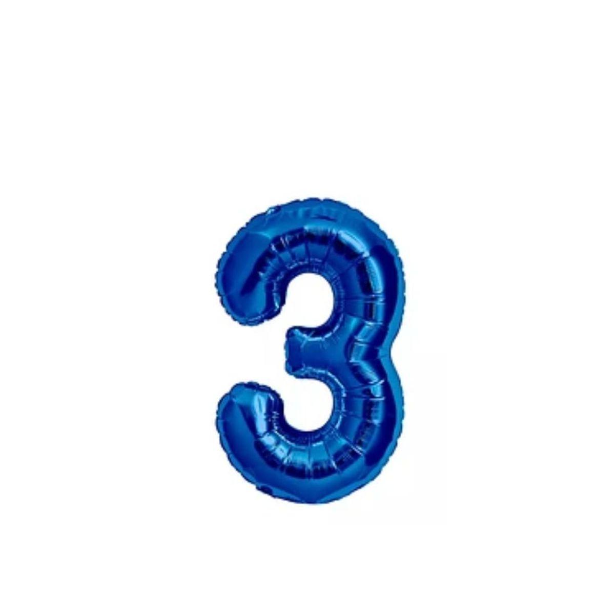 GENERICO - Globo Numero 3 Azul 40 pulgadas
