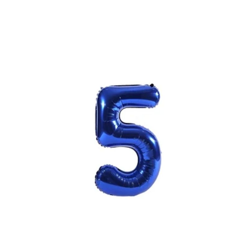 GENERICO - Globo Numero 5 Azul 40 pulgadas