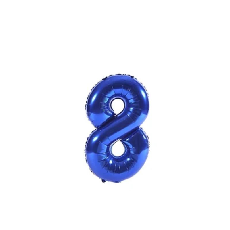 GENERICO - Globo Numero 8 Azul 40 pulgadas