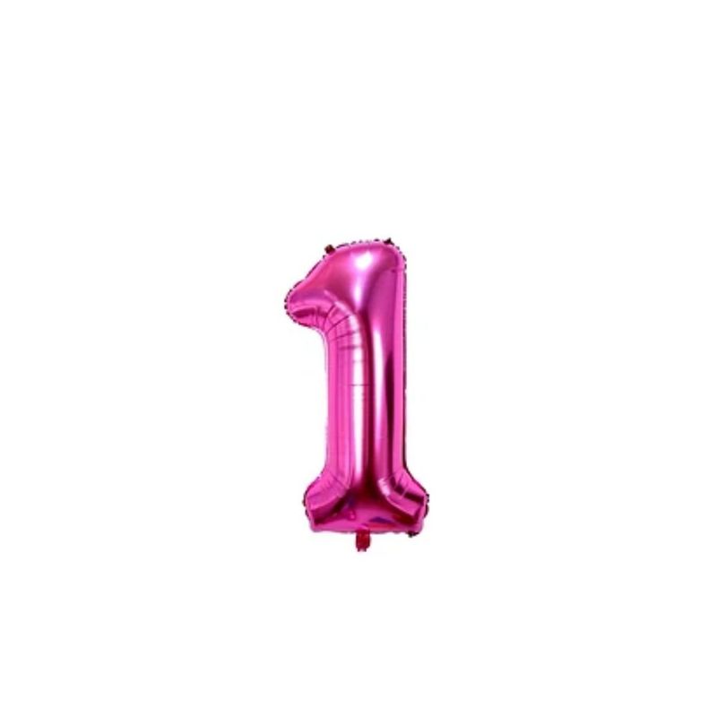 GENERICO - Globo Numero 1 Rosa 40 pulgadas