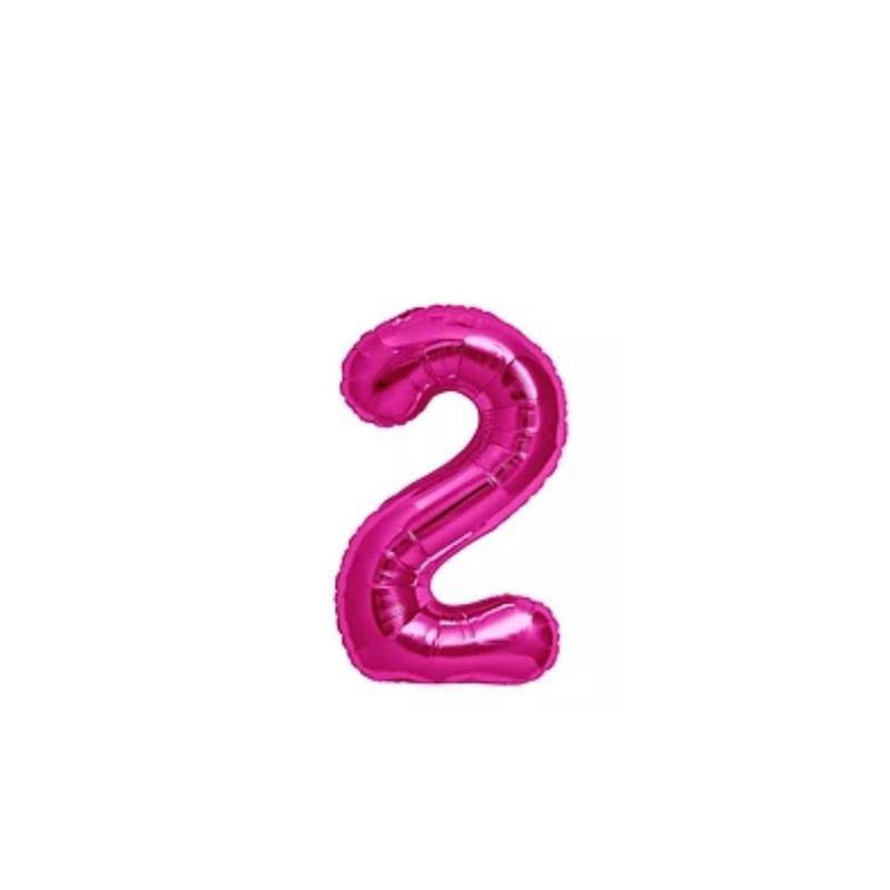 GENERICO - Globo Numero 2 Rosa 40 pulgadas