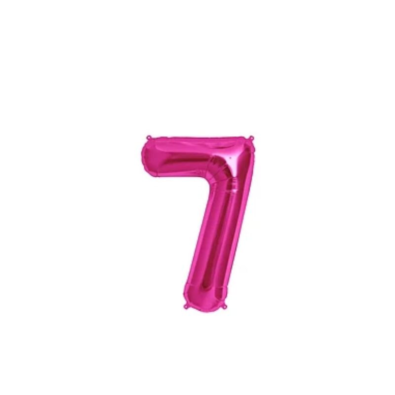 GENERICO - Globo Numero 7 Rosa 40 pulgadas
