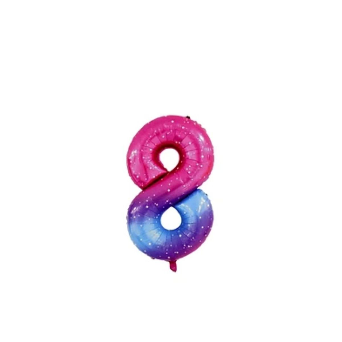 GENERICO - Globo Numero 8 Rosa Estrellas 40 pulgadas