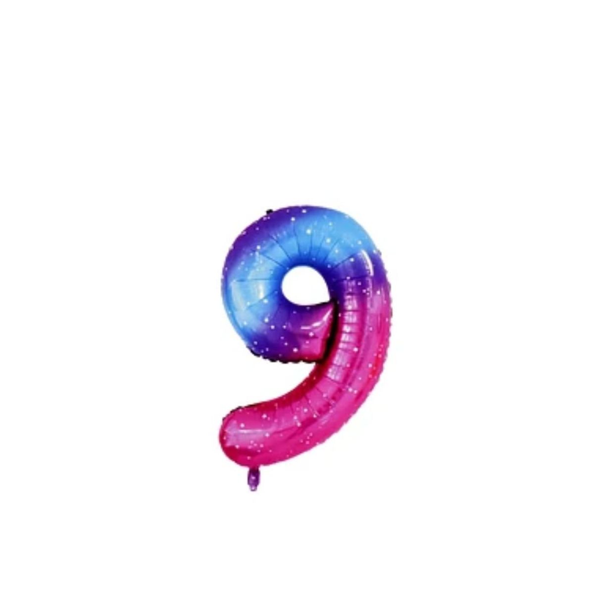GENERICO - Globo Numero 9 Rosa Estrellas 40 pulgadas