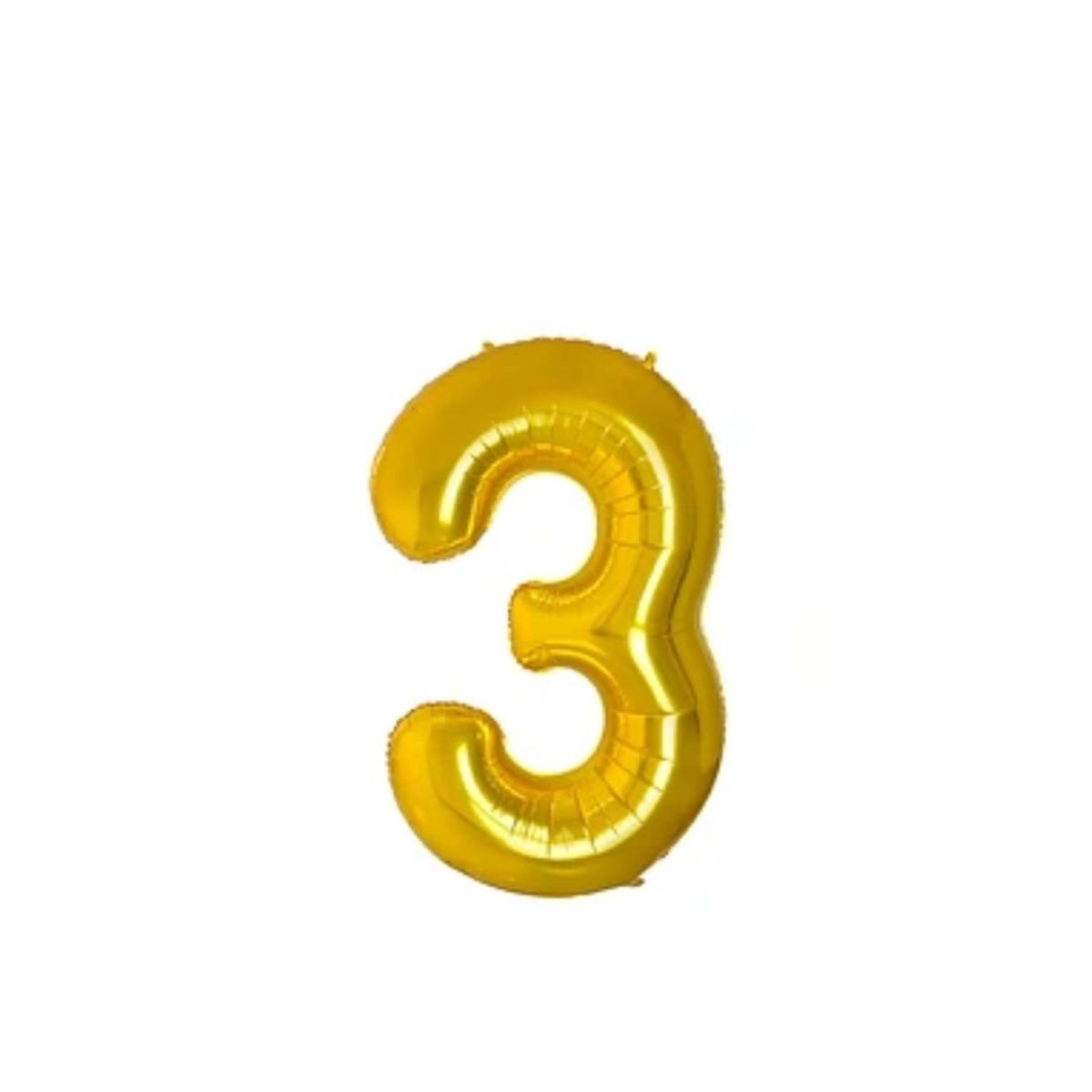 GENERICO - Globo Numero 3 Dorado 50 pulgadas