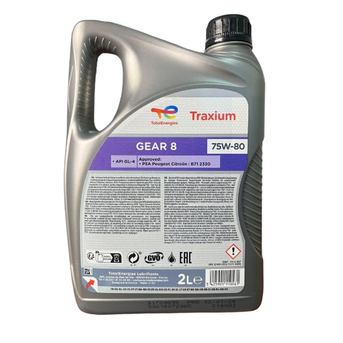 TOTAL - Aceite Transmision Caja Manual Total 75W80 2 Litros