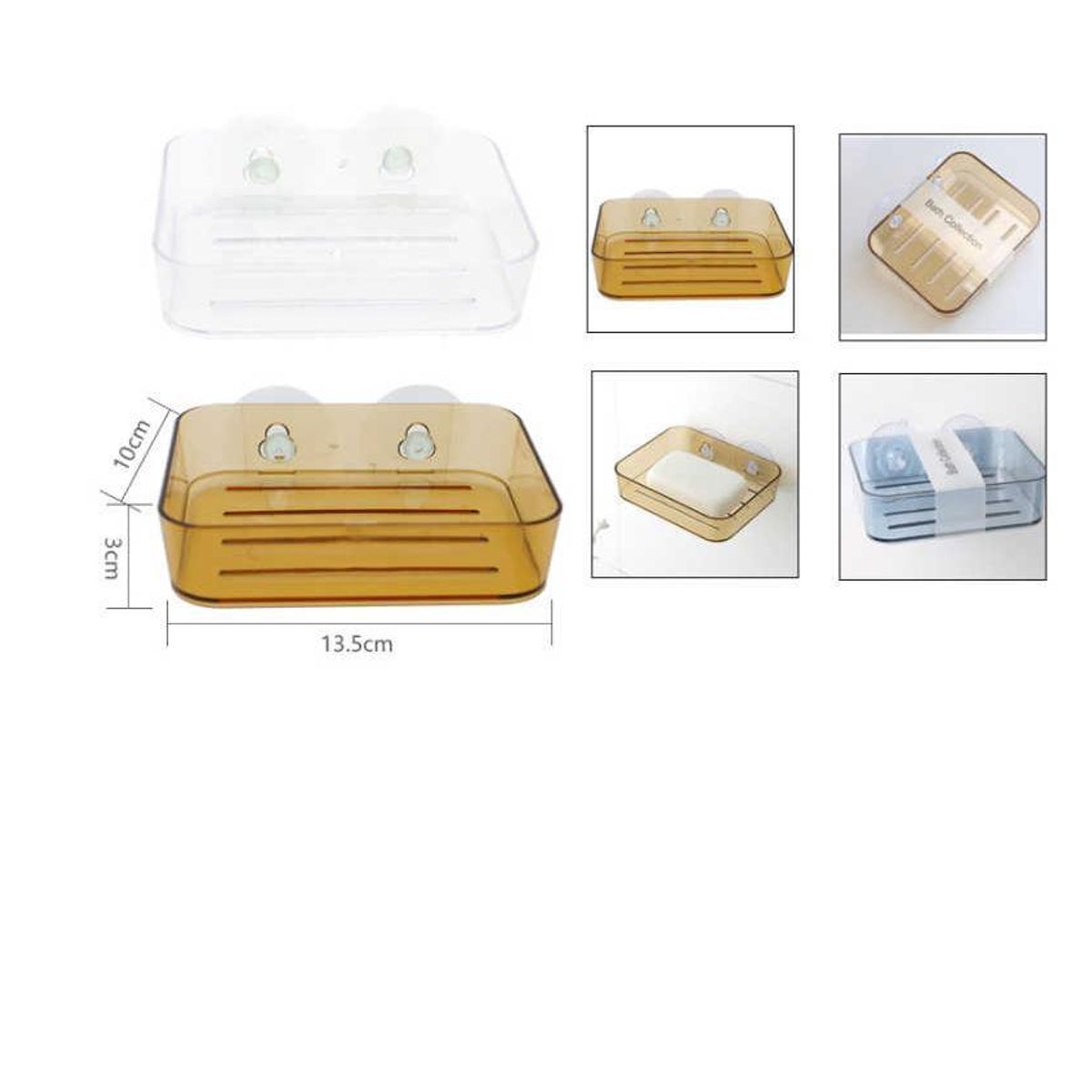 GENERICO - Jabonera Rectangular Con Ventosa