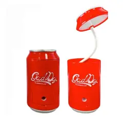 GENERICO - Lampara Con Forma De Lata De Soda Y Sacapuntas Stickers Usb Rojo