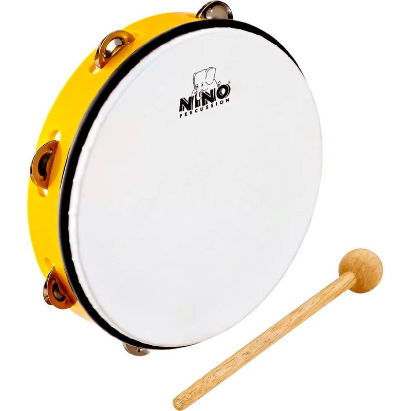 GENERICO - Pandereta Niño 10 +Baqueta Meinl Nino Percussion Yellow