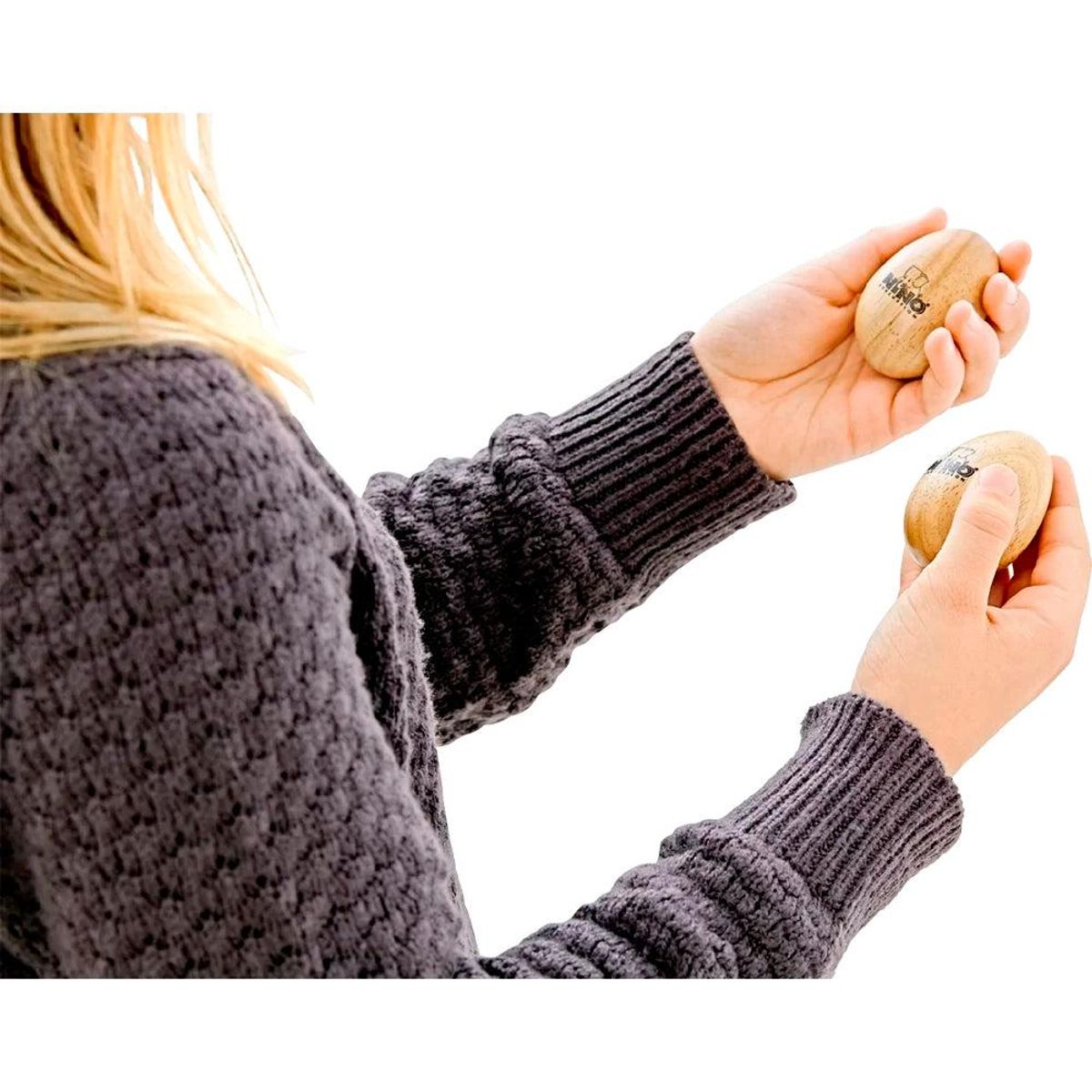 GENERICO - Huevitos Shaker Wood Egg Shaker De Madera Natural Small Par