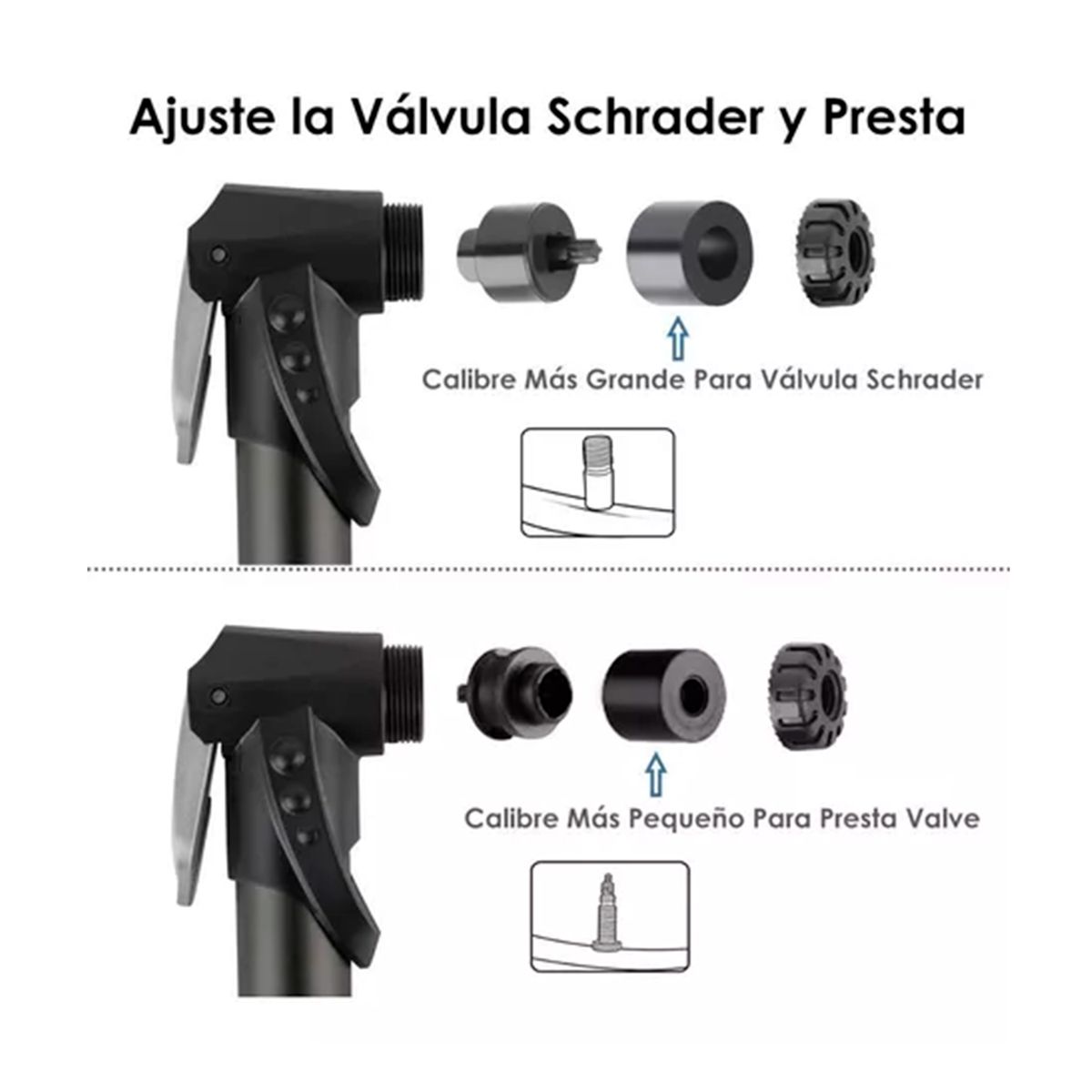 GENERICO - Mini Bombin Portátil Para Bicicleta Con Ball Needle