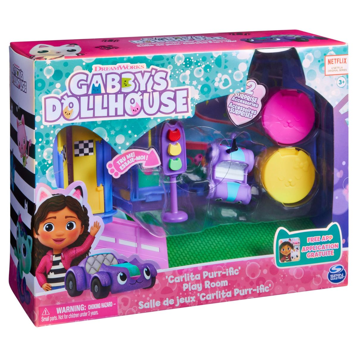 LA CASA DE GABBY - Sala De Juegos Carlita Purr-ific La Casa De Muñecas De Gabby