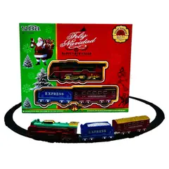 GENERICO - Tren Eléctrico Navideño Luces Decorativo 13 Pcs Rojo