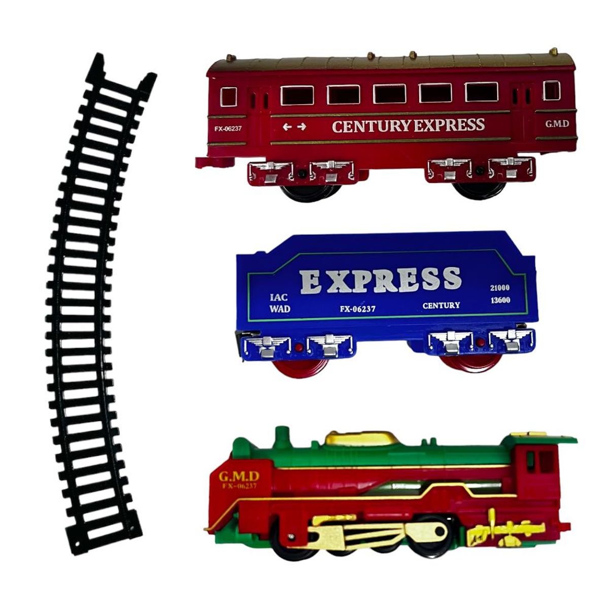 GENERICO - Tren Eléctrico Navideño Luces Decorativo 13 Pcs Rojo