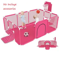 GENERICO - Corral Seguridad Bebes Con Aro De Básquetfutbol 180cm Rosa