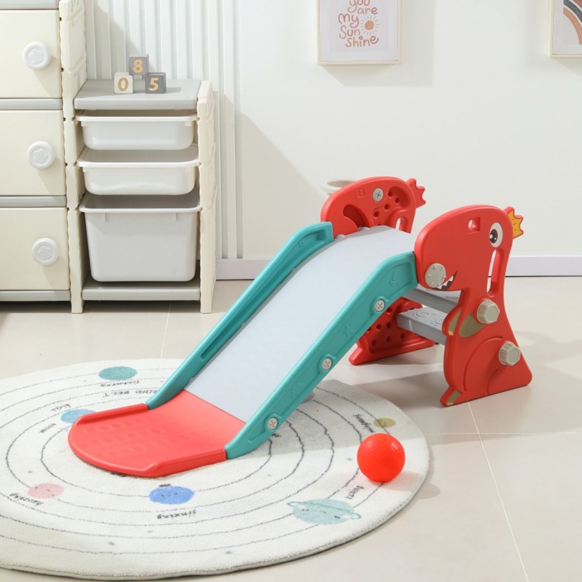 GENERICO - Juguete Tobogan Balancín Mecedor Para Niños Rojo