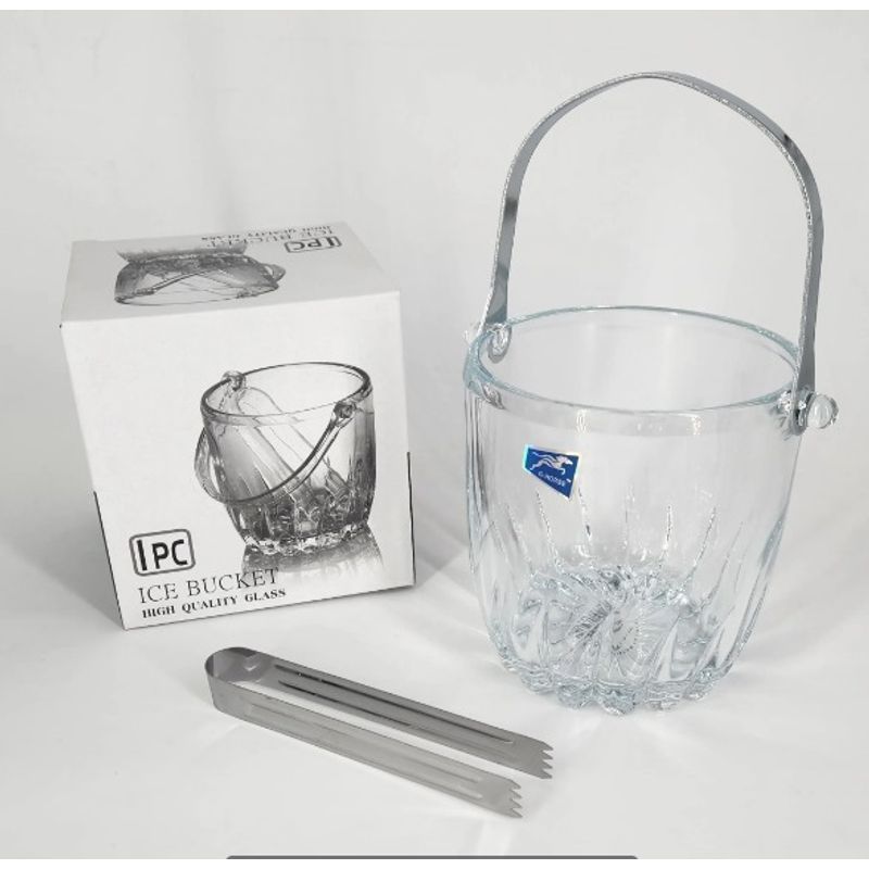 GENERICO - Hielera cristal con pinza 900 ml