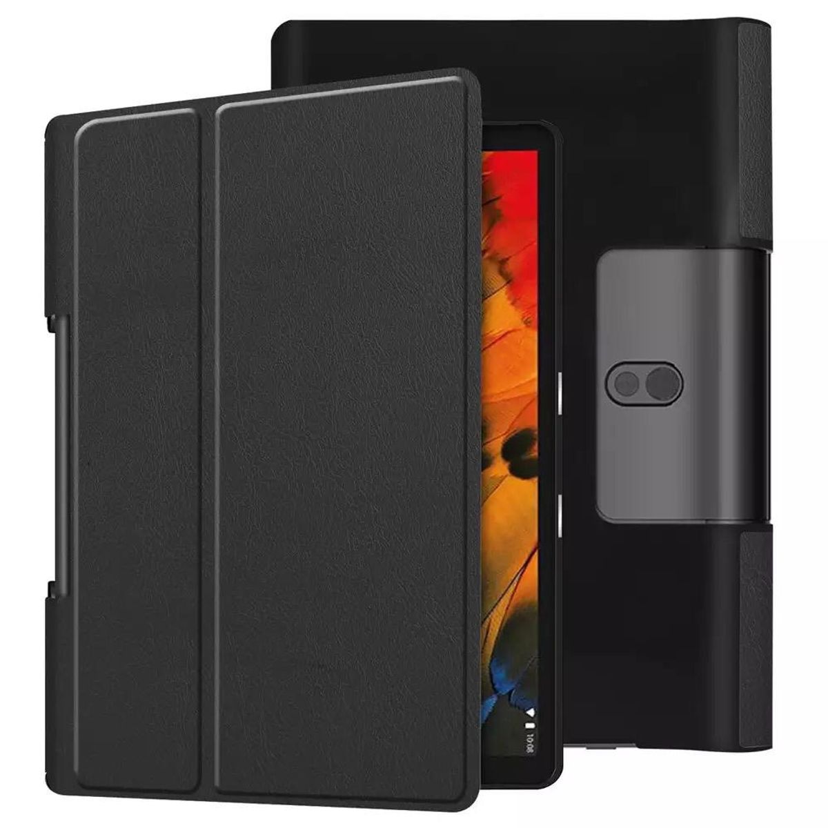 GENERICO - Funda Inteligente compatible con Lenovo Yoga Smart Tab 5 Negro