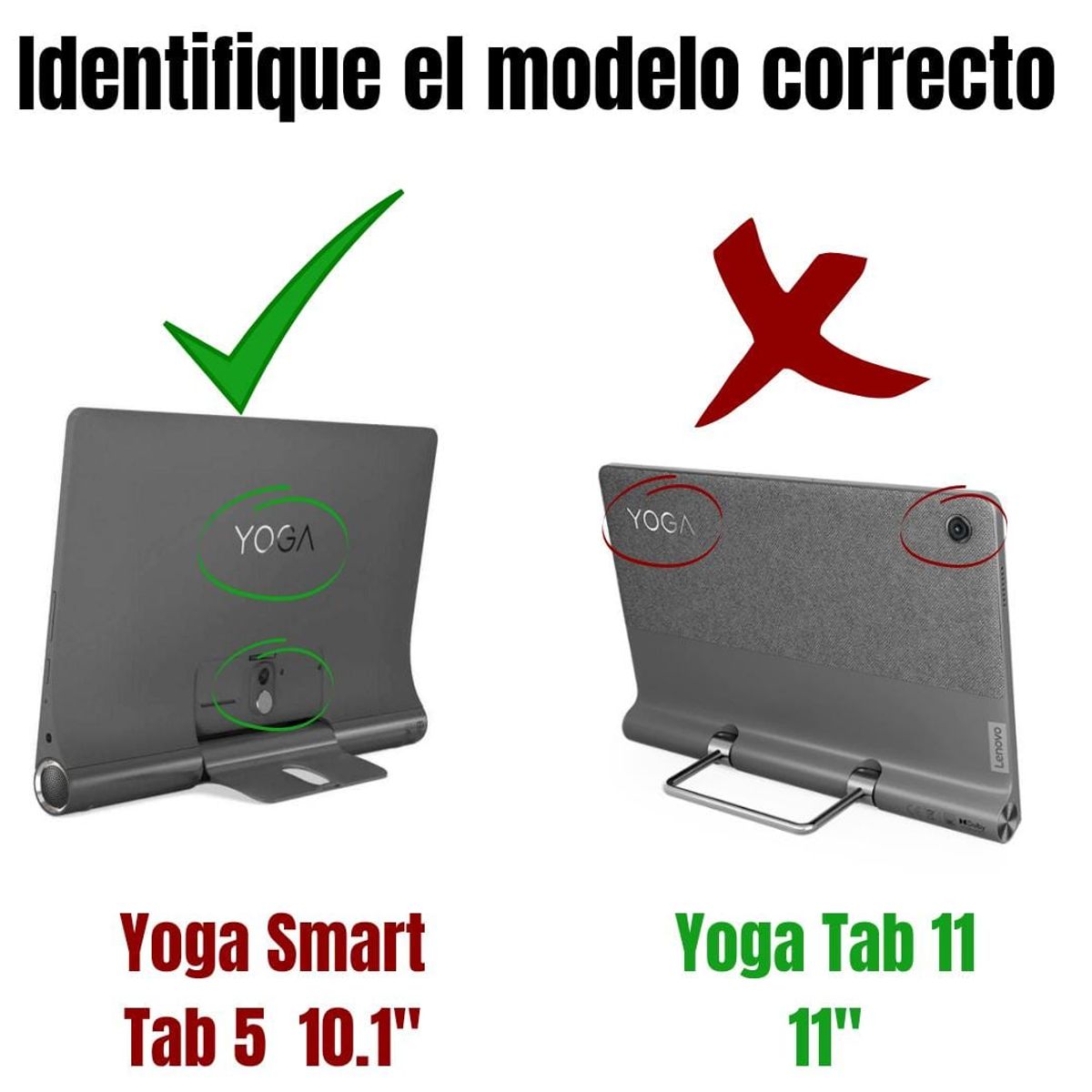 GENERICO - Funda Inteligente compatible con Lenovo Yoga Smart Tab 5 Negro