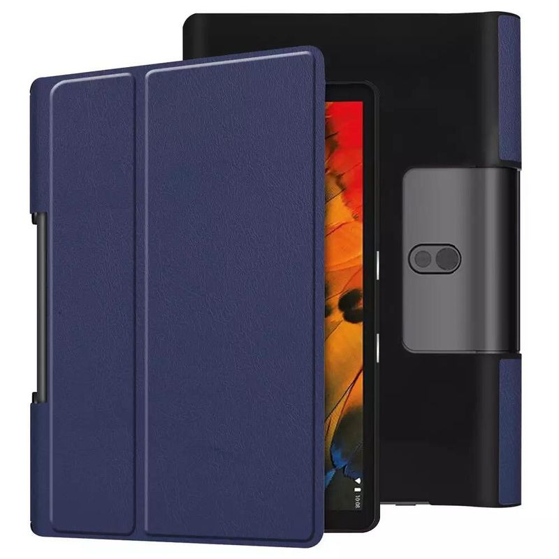 GENERICO - Funda Inteligente compatible con Lenovo Yoga Smart Tab 5 Azul marino