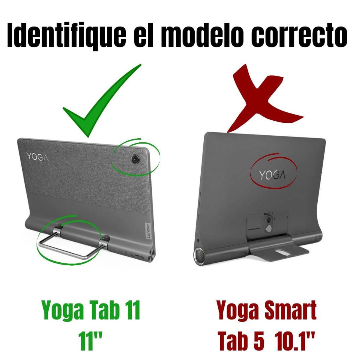 GENERICO - Funda Inteligente compatible con Lenovo Yoga Tab 11 Gris