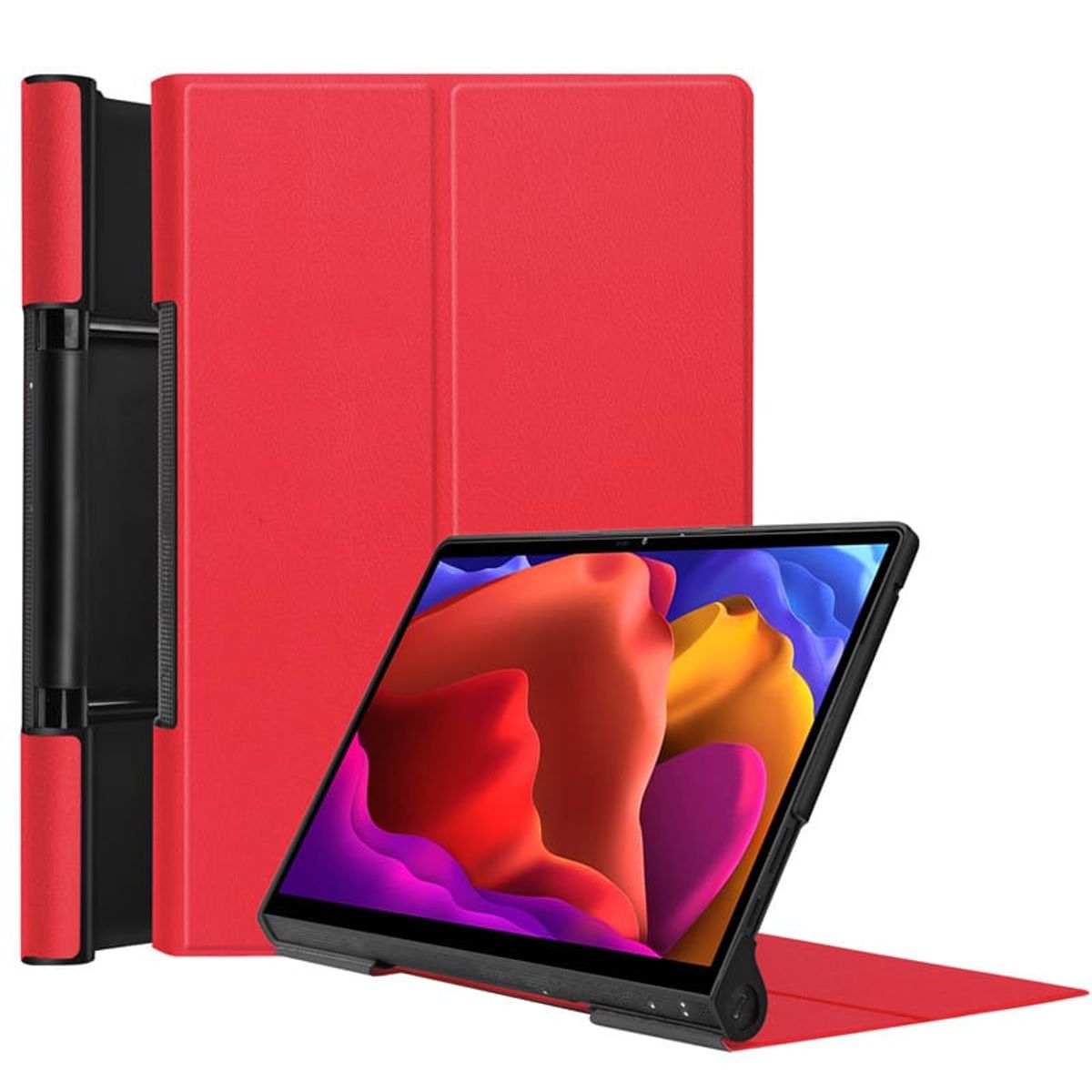 GENERICO - Funda Inteligente compatible con Lenovo Yoga Tab 13 Rojo