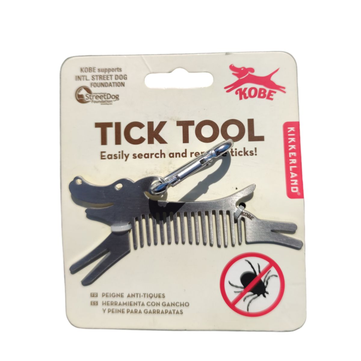 KIKKERLAND - Peine De Viaje Para Perros Kobe Kikkerland