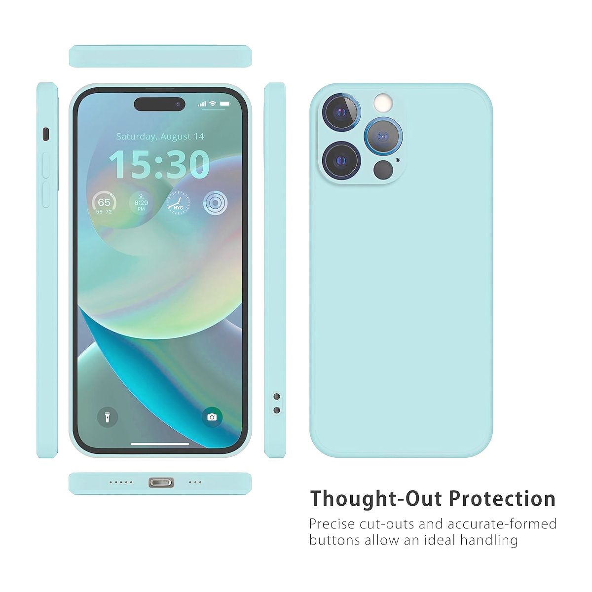 GENERICO - Carcasa para iPhone 14 Pro Max Silicona Antideslizante Suave